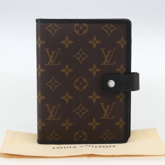 LOUIS VUITTON Monogram Macassar Agenda MM Day Planner Cover R21084 Auth 169817V