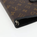 LOUIS VUITTON Monogram Macassar Agenda MM Day Planner Cover R21084 Auth 169817V-14