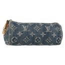 LOUIS VUITTON Monogram Denim Trousse Speedy GM Pouch Blue M95081 Auth 169818A-1