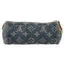 LOUIS VUITTON Monogram Denim Trousse Speedy GM Pouch Blue M95081 Auth 169818A-2