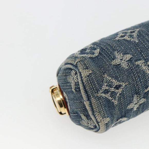 LOUIS VUITTON Monogram Denim Trousse Speedy GM Pouch Blue M95081 Auth 169818A