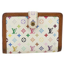 LOUIS VUITTON Multicolor Porte MonnaieViennois Wallet White M92987 Auth 169820-13