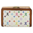 LOUIS VUITTON Multicolor Porte MonnaieViennois Wallet White M92987 Auth 169820-2