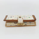 LOUIS VUITTON Multicolor Porte MonnaieViennois Wallet White M92987 Auth 169820-5