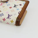 LOUIS VUITTON Multicolor Porte MonnaieViennois Wallet White M92987 Auth 169820-7