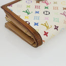 LOUIS VUITTON Multicolor Porte MonnaieViennois Wallet White M92987 Auth 169820-14