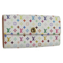 LOUIS VUITTON Multicolor Pochette Porte Monnaie Credit White M60004 Auth 169823V-1