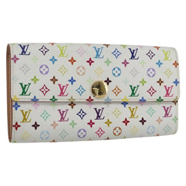 LOUIS VUITTON Multicolor Pochette Porte Monnaie Credit White M60004 Auth 169823V