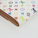 LOUIS VUITTON Multicolor Pochette Porte Monnaie Credit White M60004 Auth 169823V-16