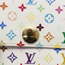 LOUIS VUITTON Multicolor Pochette Porte Monnaie Credit White M60004 Auth 169823V-8