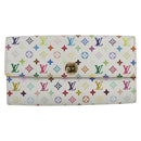 LOUIS VUITTON Multicolor Pochette Porte Monnaie Credit White M60004 Auth 169823V-13