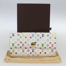 LOUIS VUITTON Multicolor Pochette Porte Monnaie Credit White M60004 Auth 169823V-12
