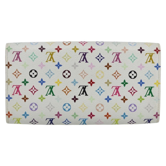 LOUIS VUITTON Multicolor Pochette Porte Monnaie Credit White M60004 Auth 169823V