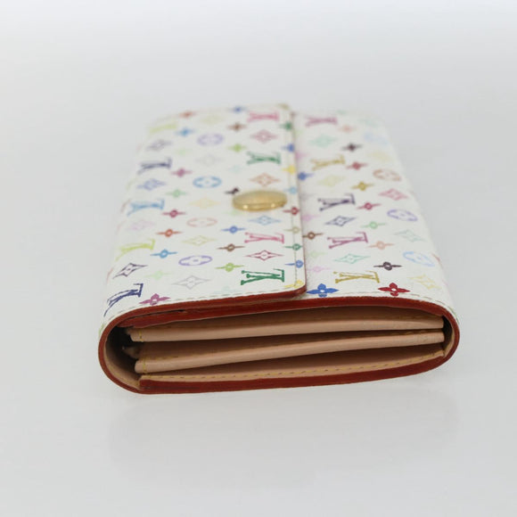 LOUIS VUITTON Multicolor Pochette Porte Monnaie Credit White M60004 Auth 169823V