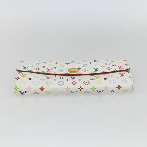 LOUIS VUITTON Multicolor Pochette Porte Monnaie Credit White M60004 Auth 169823V