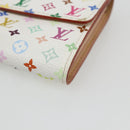 LOUIS VUITTON Multicolor Pochette Porte Monnaie Credit White M60004 Auth 169823V-7