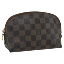 LOUIS VUITTON Damier Ebene Pochette Cosmetic PM Pouch N47516 LV Auth 169824-1