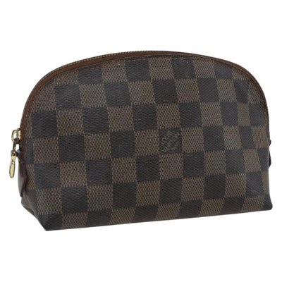 LOUIS VUITTON Damier Ebene Pochette Cosmetic PM Pouch N47516 LV Auth 169824