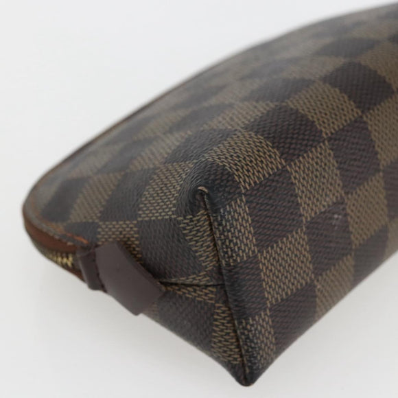 LOUIS VUITTON Damier Ebene Pochette Cosmetic PM Pouch N47516 LV Auth 169824