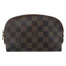 LOUIS VUITTON Damier Ebene Pochette Cosmetic PM Pouch N47516 LV Auth 169824-2