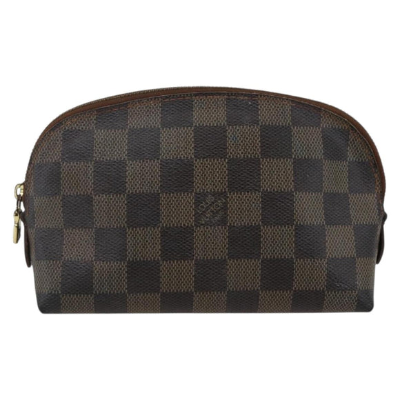 LOUIS VUITTON Damier Ebene Pochette Cosmetic PM Pouch N47516 LV Auth 169824