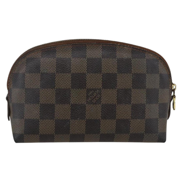 LOUIS VUITTON Damier Ebene Pochette Cosmetic PM Pouch N47516 LV Auth 169824