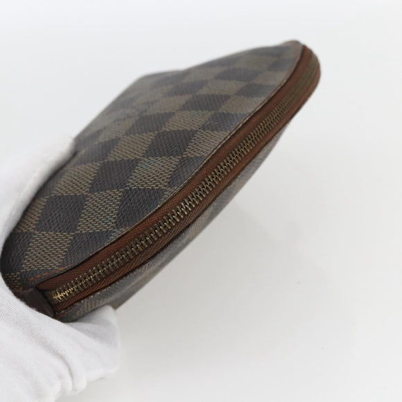 LOUIS VUITTON Damier Ebene Pochette Cosmetic PM Pouch N47516 LV Auth 169824