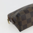 LOUIS VUITTON Damier Ebene Pochette Cosmetic PM Pouch N47516 LV Auth 169824-9