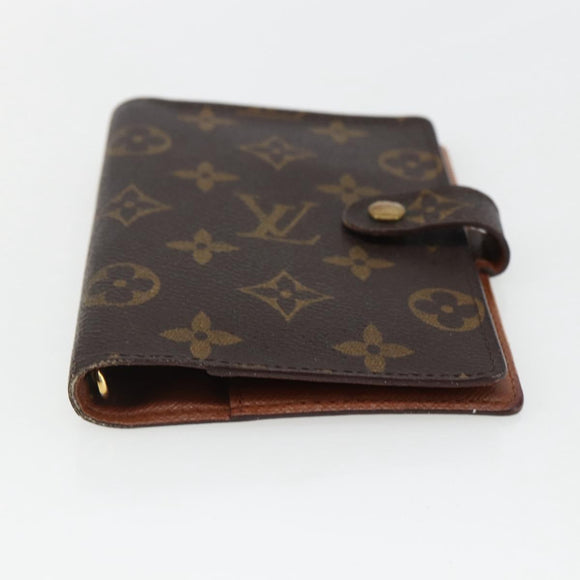 LOUIS VUITTON Monogram Agenda PM Day Planner Cover R20005 LV Auth 169825