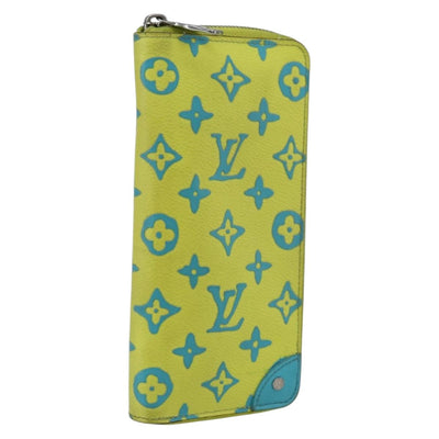 LOUIS VUITTON Playground Zippy Wallet Vertical Yellow M82005 LV Auth 169826