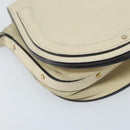 Chloe Nile Hand Bag Leather 2way Ivory Gold Auth 169835-16