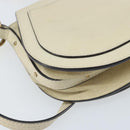 Chloe Nile Hand Bag Leather 2way Ivory Gold Auth 169835-18