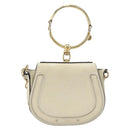 Chloe Nile Hand Bag Leather 2way Ivory Gold Auth 169835-13