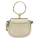 Chloe Nile Hand Bag Leather 2way Ivory Gold Auth 169835-2