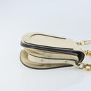 Chloe Nile Hand Bag Leather 2way Ivory Gold Auth 169835-3