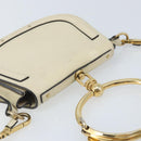 Chloe Nile Hand Bag Leather 2way Ivory Gold Auth 169835-6