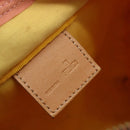 FENDI Zucchino Canvas Hand Bag Gold Pink Auth 169836-17