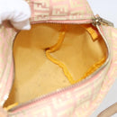 FENDI Zucchino Canvas Hand Bag Gold Pink Auth 169836-18