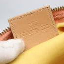 FENDI Zucchino Canvas Hand Bag Gold Pink Auth 169836-12