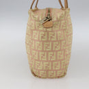 FENDI Zucchino Canvas Hand Bag Gold Pink Auth 169836-3