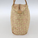 FENDI Zucchino Canvas Hand Bag Gold Pink Auth 169836-4