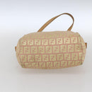 FENDI Zucchino Canvas Hand Bag Gold Pink Auth 169836-5