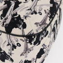 CHANEL Airline Hand Bag Canvas White Silver CC Auth 169837-10
