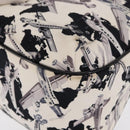 CHANEL Airline Hand Bag Canvas White Silver CC Auth 169837-11