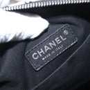CHANEL Airline Hand Bag Canvas White Silver CC Auth 169837-15