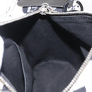 CHANEL Airline Hand Bag Canvas White Silver CC Auth 169837-17