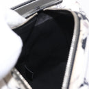 CHANEL Airline Hand Bag Canvas White Silver CC Auth 169837-18