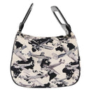CHANEL Airline Hand Bag Canvas White Silver CC Auth 169837-3