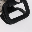 CHANEL Airline Hand Bag Canvas White Silver CC Auth 169837-7