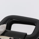 CHANEL Airline Hand Bag Canvas White Silver CC Auth 169837-8